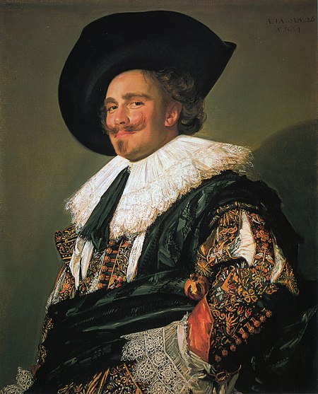 De lachende cavalier in 1624 geschilderd door Frans Hals